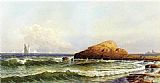 Alfred Thompson Bricher Canvas Paintings - Little Bass Rock Narragansett Pier